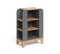 VitaliSpa Bibliothèque Enfant Malia, Artisan/Gris, 60x88cm avec 9 Compartiments