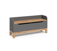 VitaliSpa Coffre à Jouets Malia, Gris/Artisan, 107.2x50cm avec Assise