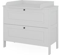 Vitalispa Commode à langer Ajaton, 108 x 98 cm avec 2 tiroirs, Blanc