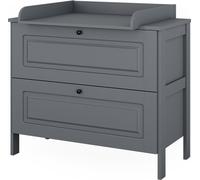 Vitalispa Commode à langer Ajaton, 108 x 98 cm avec 2 tiroirs, Gris