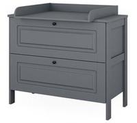Vitalispa Commode à langer Ajaton, Gris, 108x98cm avec 2 tiroirs Gris G