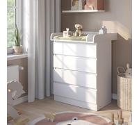 VitaliSpa Commode à Langer Emmi, Blanc, 80x111.6cm avec 4 tiroirs