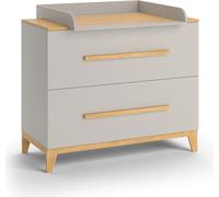 Vitalispa Commode à langer Malia, Chêne cachemire, 108x98cm avec 2 tiroirs Chêne cachemire