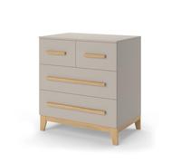VitaliSpa Commode avec tiroirs Malia, Chêne Cachemire, 80x88cm avec 4 tiroirs