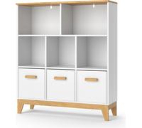 Vitalispa Étagère pour enfants Malia, 98.4 x 113.4 cm, Blanc/Chêne