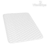 VitaliSpa Housse de matelas lit à sommier tapissier topper 140x200 cm Blanc