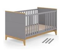 Vitalispa Lit à barreaux Malia, Gris, 70x140 cm Gris G