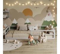 VitaliSpa Lit au Sol Minno 90x200 cm, lit Enfant Montessori en métal avec barrière de sécurité et Matelas, Blanc