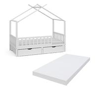 VitaliSpa Lit cabane Franka, Blanc, 80x160 cm