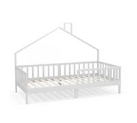 VitaliSpa Lit cabane Justus, Blanc, 90x200 cm