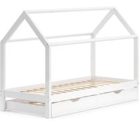 Vitalispa lit cabane Wiki, 90x200 cm avec lit d'appoint, Blanc