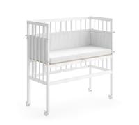 VitaliSpa Lit d Sophie, Blanc, 94x42.5cm 1 Rail latéral, réglable en Hauteur avec roulettes pour Un positionnement Facile