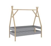 VitaliSpa Lit d'enfant Bali, Gris, 80x160 cm