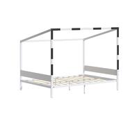 VitaliSpa Lit pour Enfant Goal, Blanc/Noir, 140x200
