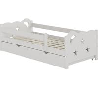 Vitalispa Lit pour enfant Jessica, 80x160 cm avec tiroir, sans matelas, Blanc/Blanc