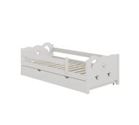 VitaliSpa Lit pour enfant Jessica, Blanc, 80x160 cm avec tiroir, sans matelas