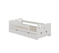 VitaliSpa Lit pour Enfant Jessica, Blanc, 80x160 cm avec tiroir, sans Matelas, Extensible en lit d’appoint pour Jeunes, combinable avec la série Jessica