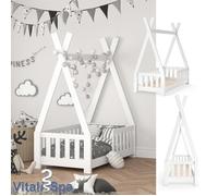 VITALISPA Lit pour enfant TIPI, indiens, lit, cabane pour enfants, bois, lit cabane 70 x 140 cm