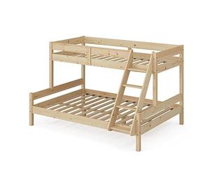 VitaliSpa Lit superposé Everest, Naturel Bois, 140x200 / 90x200 cm