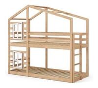 VitaliSpa Lit superposé Maja, Naturel Bois, 90x200 cm