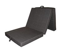 VitaliSpa Matelas, Anthracite, 190x70cm, Pliable avec poignées de Transport pour Une Utilisation Flexible