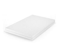 VitaliSpa Matelas en Mousse Froide, Blanc, 140x200cm H2 degré de dureté, 7 Zones, avec Housse Amovible et Surface de Couchage à élasticité ponctuelle