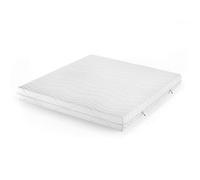 VitaliSpa Matelas en Mousse Froide, Blanc, 180x200cm 20 cm de Hauteur, avec Housse Amovible et Surface de Couchage à élasticité ponctuelle
