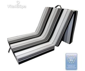 VitaliSpa matelas pliant matelas pliant lit invité lit chaise longue matelas voyage lit noir et blanc