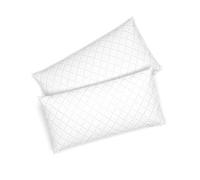 Vitalispa Oreiller, Blanc, 40x80cm Set de 2, avec Housse Amovible et Fermeture éclair intégrée