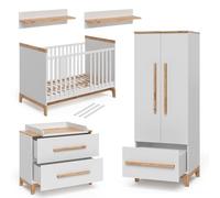 VitaliSpa Set de Chambre d'enfant Malia Blanc/chêne | Lot de 4, adapté à l’extension avec d’autres meubles Malia