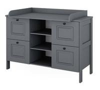 Vitalispa Commode à langer Ajaton, 133 x 98.4 cm avec 4 tiroirs, Gris
