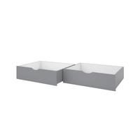 VitaliSpa Tiroir à roulettes Bali, Gris, 78x61.8cm Lot de 2