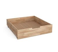 VitaliSpa Tiroir à roulettes Teddy, Naturel Bois, 92 x 89 cm