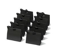 Vitalizart Petits Sacs Cadeaux Noirs 20 cm × 9 cm × 18 cm Avec Poignées Ruban, Lot de 10 Sacs Cadeaux en Papier Réutilisables Pour Anniversaire, Baby Shower, Mariage, Baptême, Noël