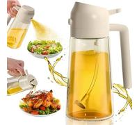 VITALIZUM Pulvérisateur d'huile de cuisine, distributeur, spray, huilier en verre anti-goutte, friteuse à air, diffuseur, pulvérisateur, doseur 450 ml, fonction 2 en 1, idéal pour cuisiner.