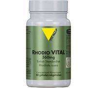 Vit'all+ Rhodio Vital 360mg Extrait Standardisé Rhodiola Rosea 30 Gélules Végétales