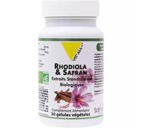Vitall+ Rhodiole & Safran 30 Gélules Végétales