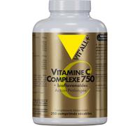 Vit'all+ Vitamine C Complexe 750mg Action Prolongée Avec Bioflavonoïdes 250 Comprimés Sécables