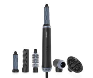 VITALmaxx Air Curler Plus 6-in-1 | Technique innovante de flux d'air | Multi-Styler avec boucleur, sèche-cheveux, brosse à enduire & diffuseur - Sécher, coiffer, créer des boucles | 1500W [Noir]