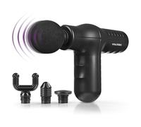 VITALmaxx Mini pistolet de massage électrique Avec quatre embouts Utilisation intensive en 5 niveaux Batterie intégrée de 1800 mAh pour 50 minutes