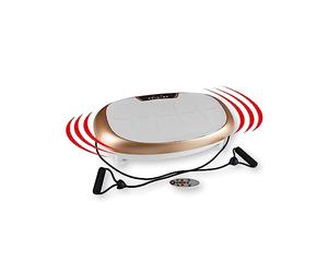 VITALmaxx version 2019 Appareil d'entraînement corporel avec 3 programmes fixes et 30 niveaux de vibration, 200W, champagne / gris, 63x35x15cm