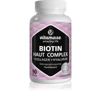 Vitamaze Biotin Skin Complex + Collagen + Hyaluronic Acid capsules pour maintenir la peau et les cheveux en bonne santé 90 cps