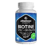 Vitamaze Complément alimentaire Biotine 10 mg + Zinc + Sélénium – 365 comprimés