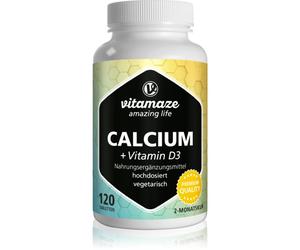 Vitamaze Calcium + Vitamin D3 capsules pour la bonne santé du système immunitaire, des muscles et des os 150 g