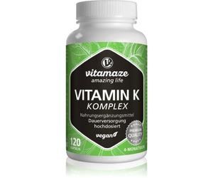 Vitamaze Vitamin K Complex capsules pour des os et des articulations en bonne santé 120 cps