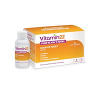 VITAMIN' 22 - Cure flash 7 jours - Coup de fouet - 22 vitamines & minéraux - Ginseng, Maca, Guarana - Réduit la fatigue mentale & Soutient les défenses naturelles - Goût orange - 7 shots unidoses