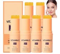 Vitamin C Face Serum Stick Brightening&Hydrating Serum for Dark Spots,Wrinkle Remover for Fine Lines,Even Skin Tone&Under Eye Brightener|Face&Body Balm Stick,Suitable for Skin&Anti-Aging Care (6PCS)