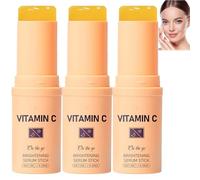 Vitamin C Face Serum Stick Brightening&Hydrating Serum for Dark Spots,Wrinkle Remover for Fine Lines,Even Skin Tone&Under Eye Brightener|Face&Body Balm Stick,Suitable for Skin&Anti-Aging Care (3PCS)