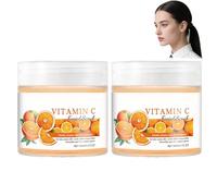 Vitamin C Facial Scrub,Gentle Exfoliating Face Scrub for Brightening,Smoothing Skin Texture&Long-Lasting Moisture,Ideal for All Skin Types To Enhance Radiance&Prep for Skincare,100g/3.53 Oz (2PCS)