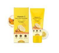 Vitamin C & Turmeric Sun Cream SPF 50 Face,Sun Cream with UVA & UVB Protection, Natural Whitening Face Sunscreen,Face Moisturiser Water-Resistant 80g